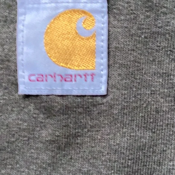 Carhartt Gray T-Shirt with Logo Patch - Picture 2 of 4